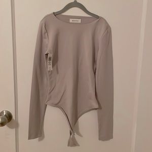 Babaton Artizia Opal Grey Bodusuit in size XS